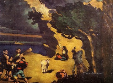  Cezanne Obras - Los ladrones y el burro Paul Cezanne